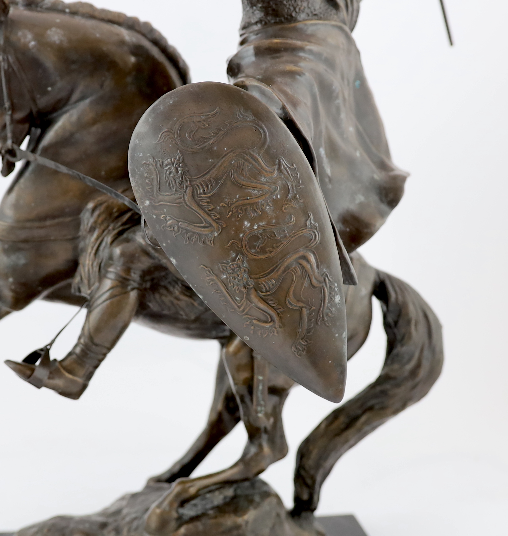 Bernard Winskill (d.1980), a large Royal Worcester foundry bronze equestrian group ‘William the Conqueror’